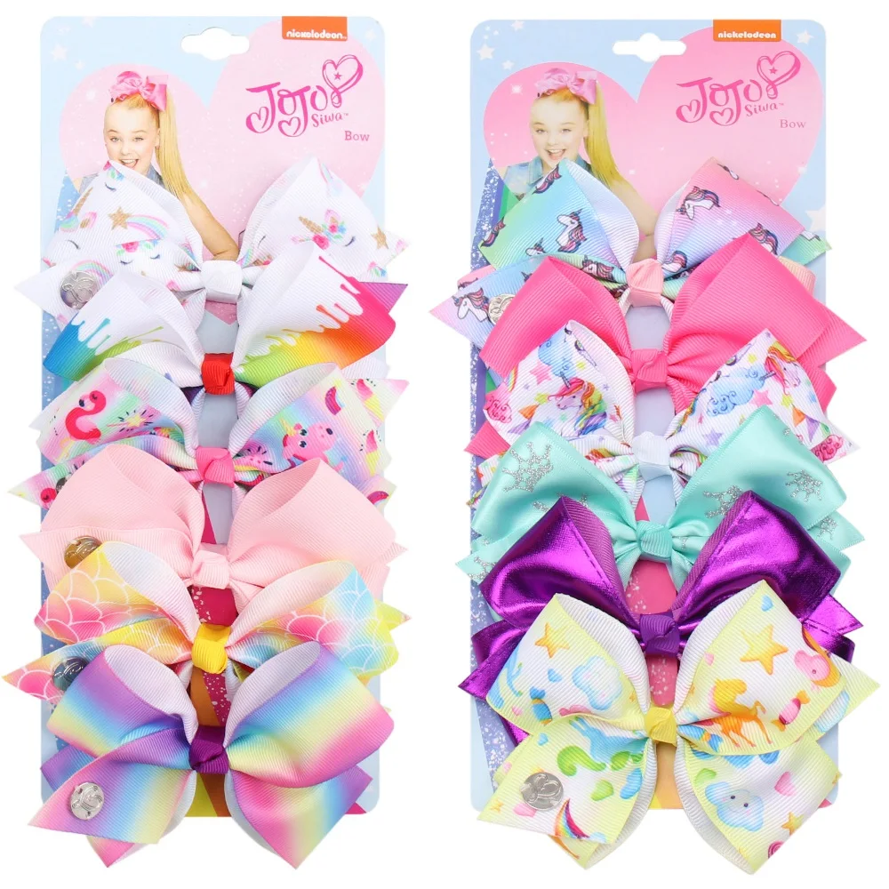 Ncmama-lazos de JOJO para niña, pinzas para el pelo, pasadores de agarre para el pelo, accesorios para el cabello de de , 5 ", 6 unids/set