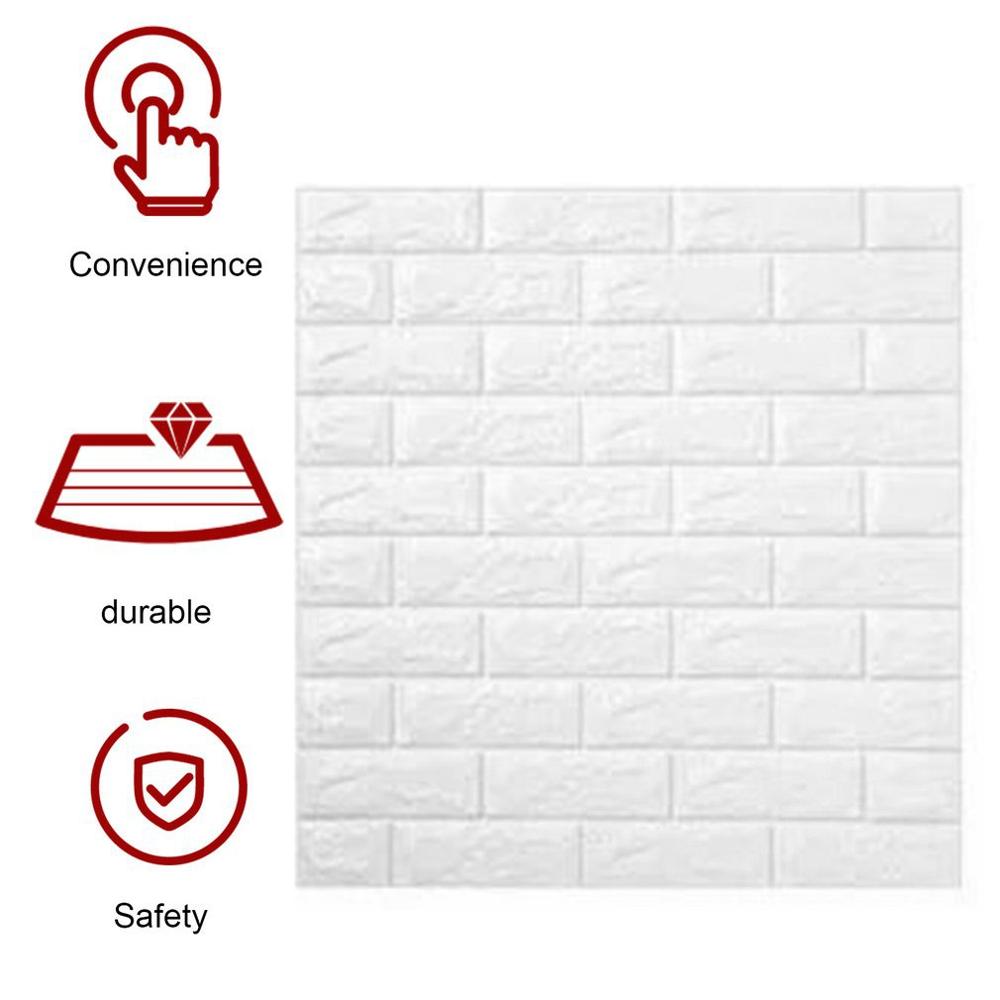 Waterproof EVA Foam 3D Brick Wall Stickers Home Decor DIY Self Adhesive Wall Covering Wallpaper For TV Background Kids Room