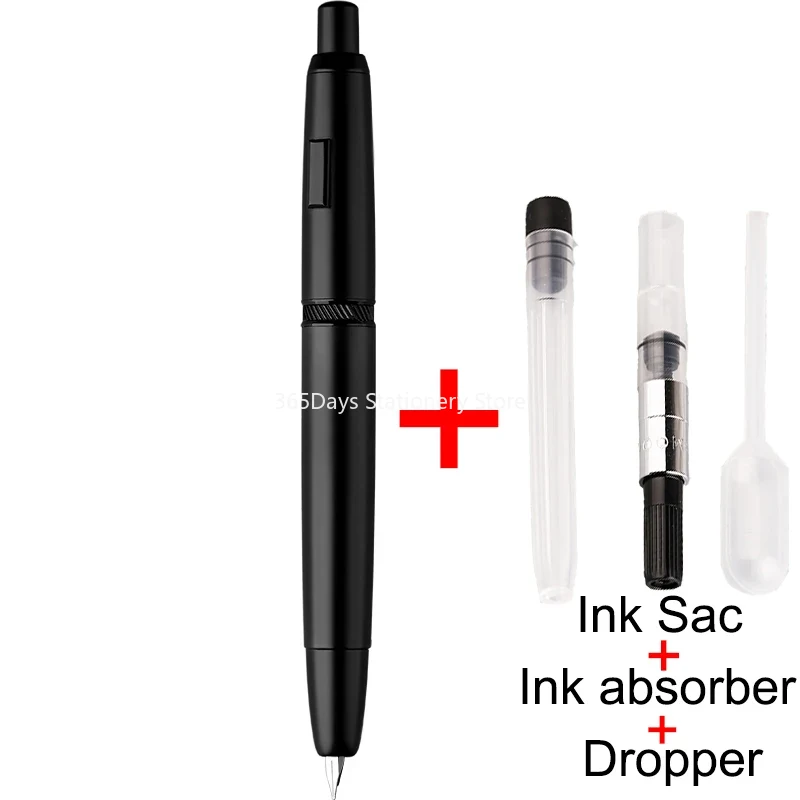 MAJOHN A1 Press Fish Scale Striped Metal Engraving Fountain Pen Retractable WIth Clip/No Clip Ink Pen Office School Writing