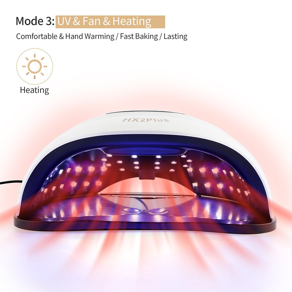 Warme und Kalte Luft Fan Nagel Trockner 120W 60 LED Lichter Gel Polnisch Schnelle Aushärtung UV Nagel Lampe Fan trocknen Heizung &Ampere; Kühlung Nagel Luft Trockner