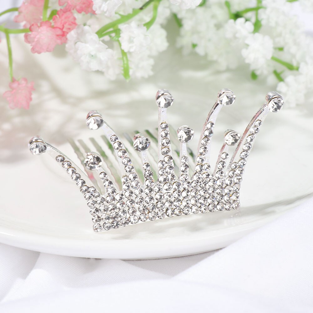 Lovely Mini Tiara Crystal Rabbit Princess Crown Comb Party Costume Accessory Girls Kids Birthday Children's Headwear