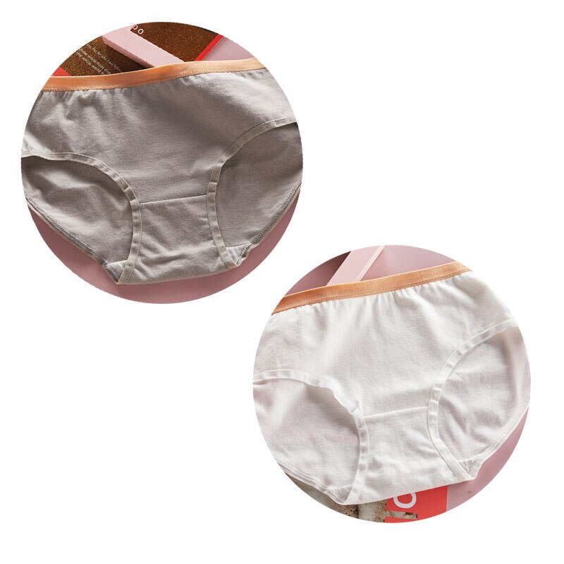 Cuecas da menina de quatro estações simples cintura média roupa interior algodão virilha antibacteriano cor sólida roupas crianças calcinha: XNT021-1