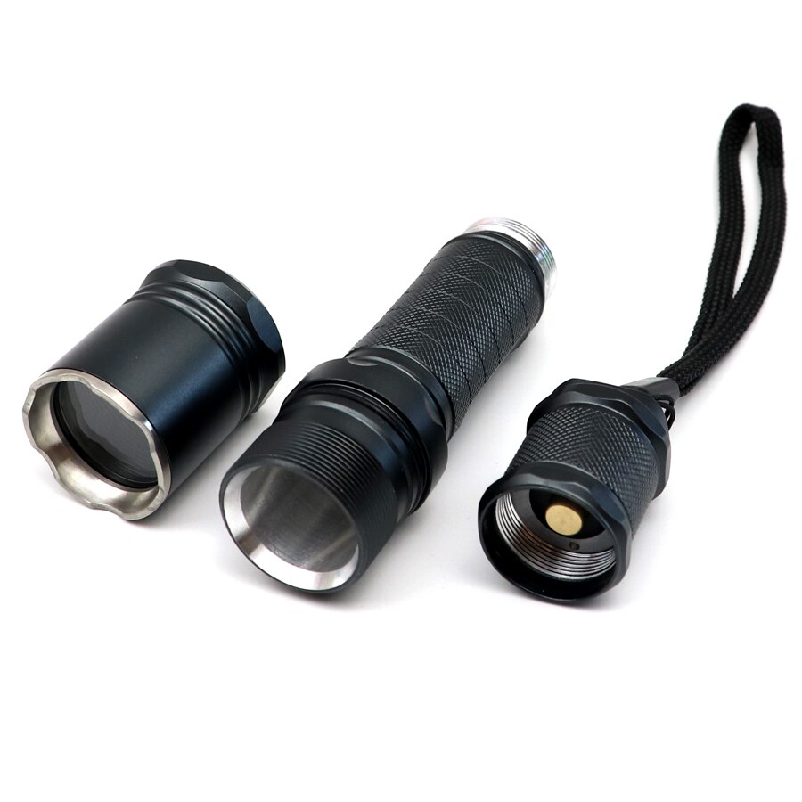 DIY Flashlight Host Aluminum Alloy Flash light torch Shell case body hosts Without LED Bulb Driver reflector lamp cap -in