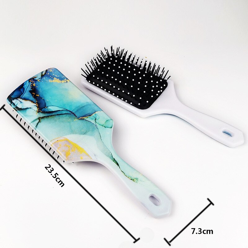 Mármol peine del pelo cepillo de cabello para salón de belleza peluquería recto rizado pelo peine paleta de masajes cepillo chica desenredar cepillo de pelo