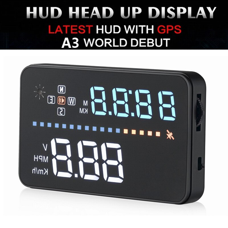 A3-OBD2-HUD Car head -up display OBD2 projection on the windshield car Digital speedometer Diagnostic Tool