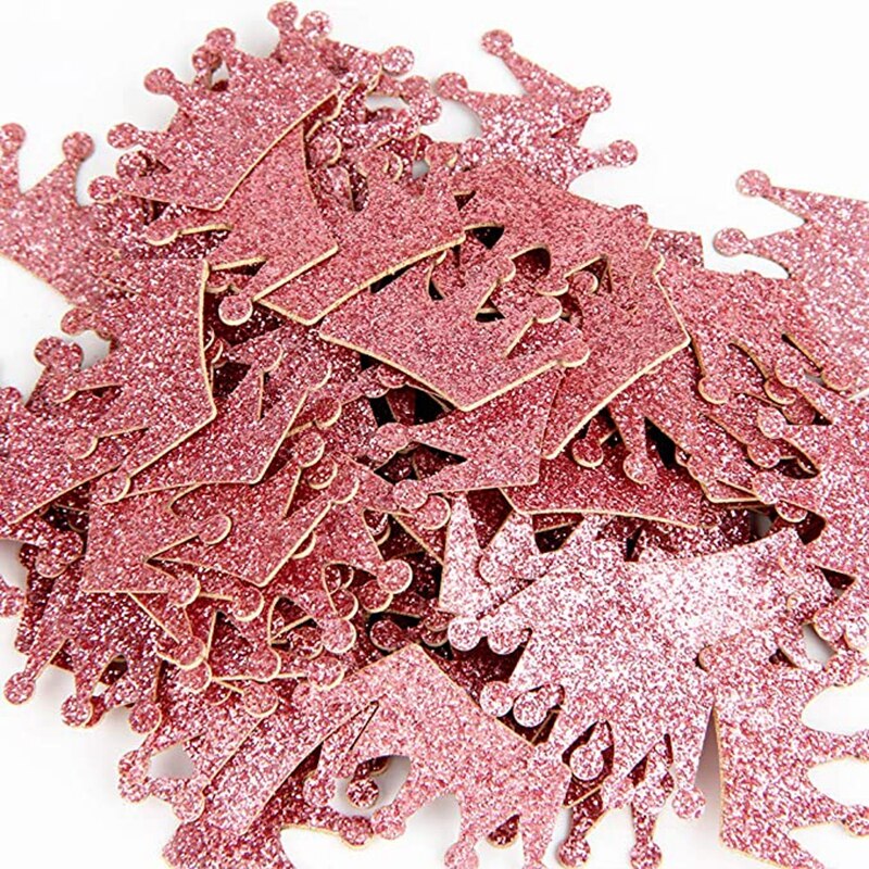 Confettis en papier Rose doré, Confettis à paillettes, décorations de Table en ballons pour fête prénatale, anniversaire, mariage, DIY, 100, pièces/sac