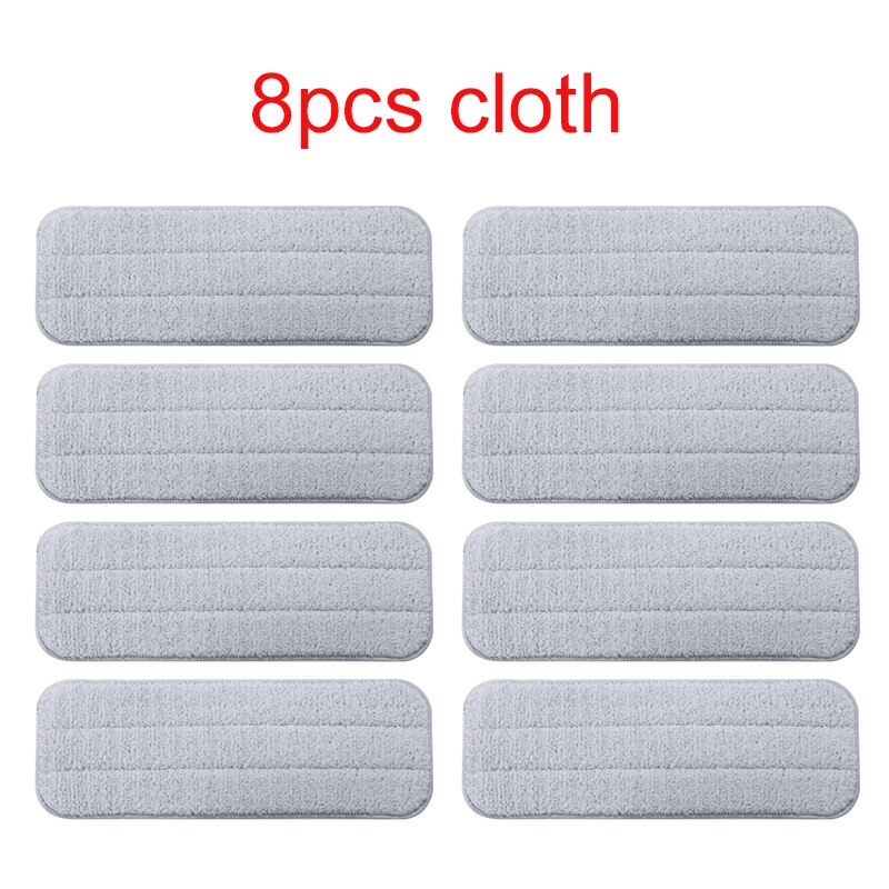 350ML Deerma Spray Mop 360 Rotating Handheld Water Spray Mop Cleaning Sweeper Mopping Dust Cleaner Carbon Fiber Cloth Fregona: 8 cloth