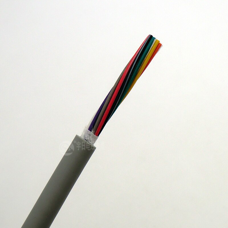 Drag Chain Control Cable Ultra Flexible 12 core 0.2,0.3mm ² Gray Towline Cable 1m (24,22AWG