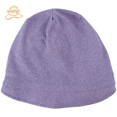 Con sombrero de ala tejido al Crochet para mujer invierno gorros calientes de punto femenino gorras elegantes para mujer de al por mayor: Lavanda