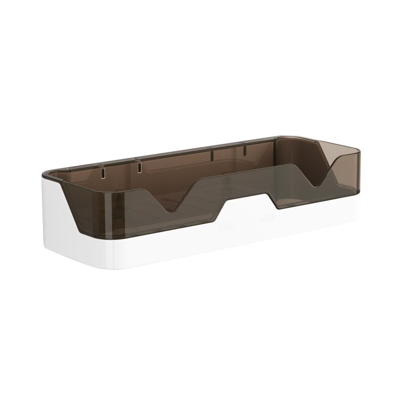Badeværelse hylde wc shampoo holder bruser hylder vægmontering køkken opbevaring kurv kosmetisk rack hjem arrangør bad tilbehør: Brun