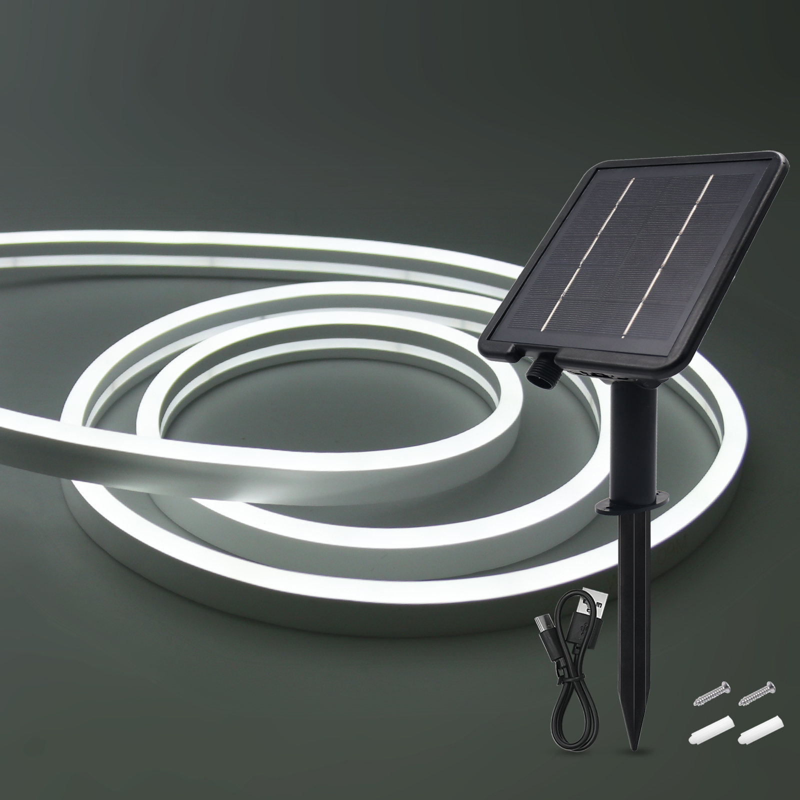 24v neonvaloa aurinkokenno-led-nauha 3m 5m 10m vedenpitävä köysi silikoniputki neonkyltti joustava lamppu kodinsisustus valkoinen lämmin: Ruusu- / 100-300w
