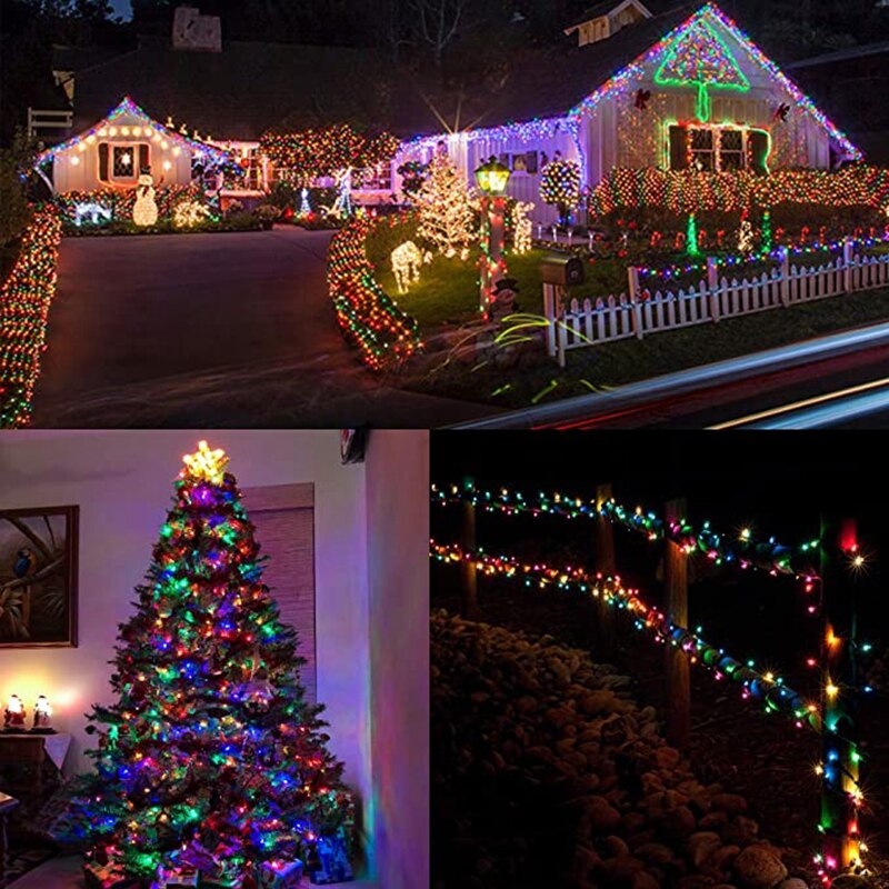 Outdoor Christmas Lights 10M 20M 30M 50M 100M LED String Lights Fairy Decoration Lights For Wedding Party Tree Garland