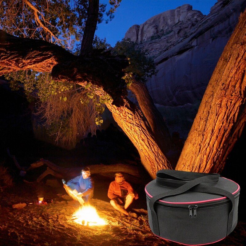 Outdoor Tableware Storage Bag Oxford Cloth Dinnerware Storage Bag for Backpacking BBQ Camping Hiking Travel Anti-scratch