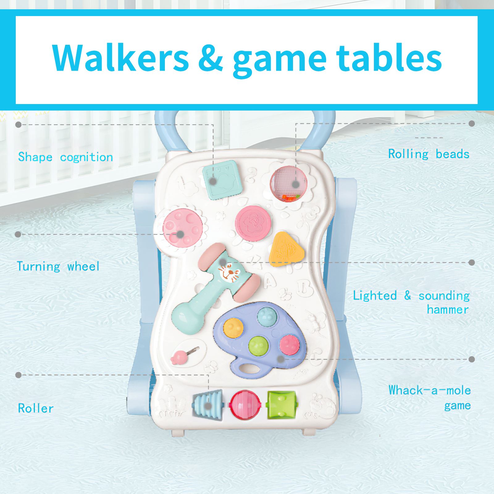 Infant Toddler Stroller Baby Learning To Walk Walker Multifunctional 6-9-18 Months One-Year-Old Boy And Girl