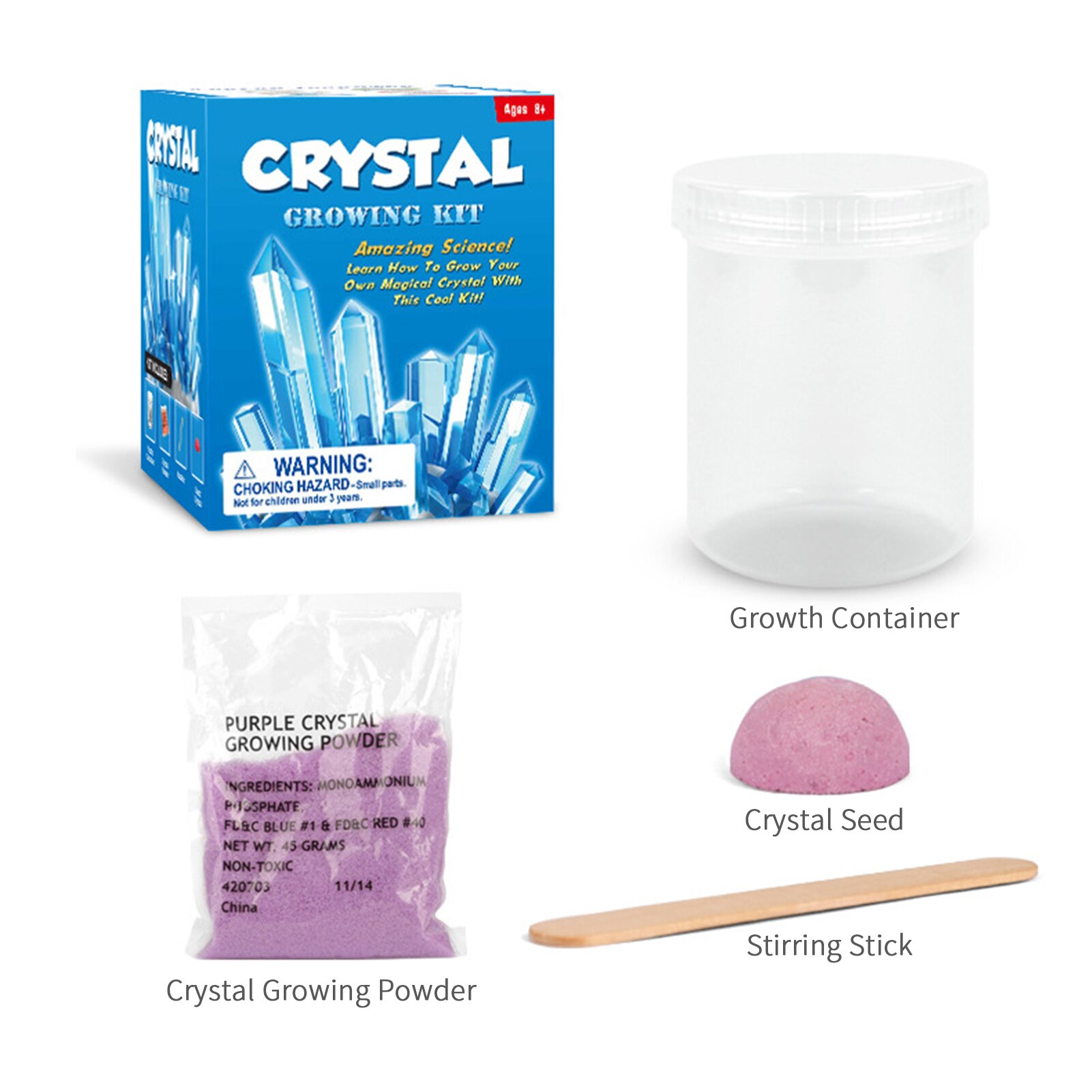 Crystal Growing Kit STEAM Chemical Science Experiment Educational Craft DIY Projects Kits Lab Experiment