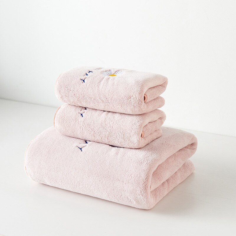 3pcs/set Coral Velvet Towel Set 35x75/70x140cm Super Absorbant Face Bath Towel Home Hotel Quick Dry Bathroom Towel: Set 9