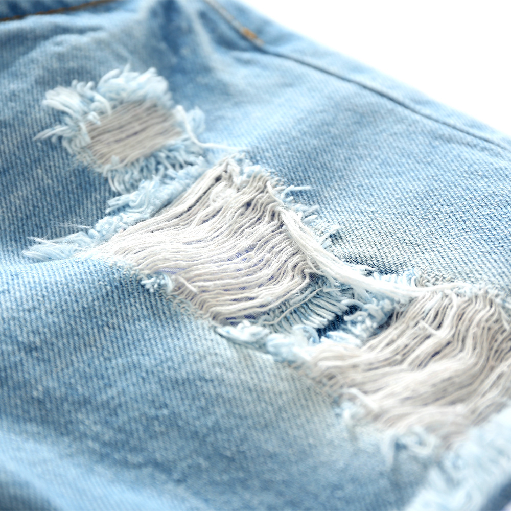 Børnebukser til drengebaby sommerbukser børn i stykker jeans drenge denimshorts 90 ~ 130