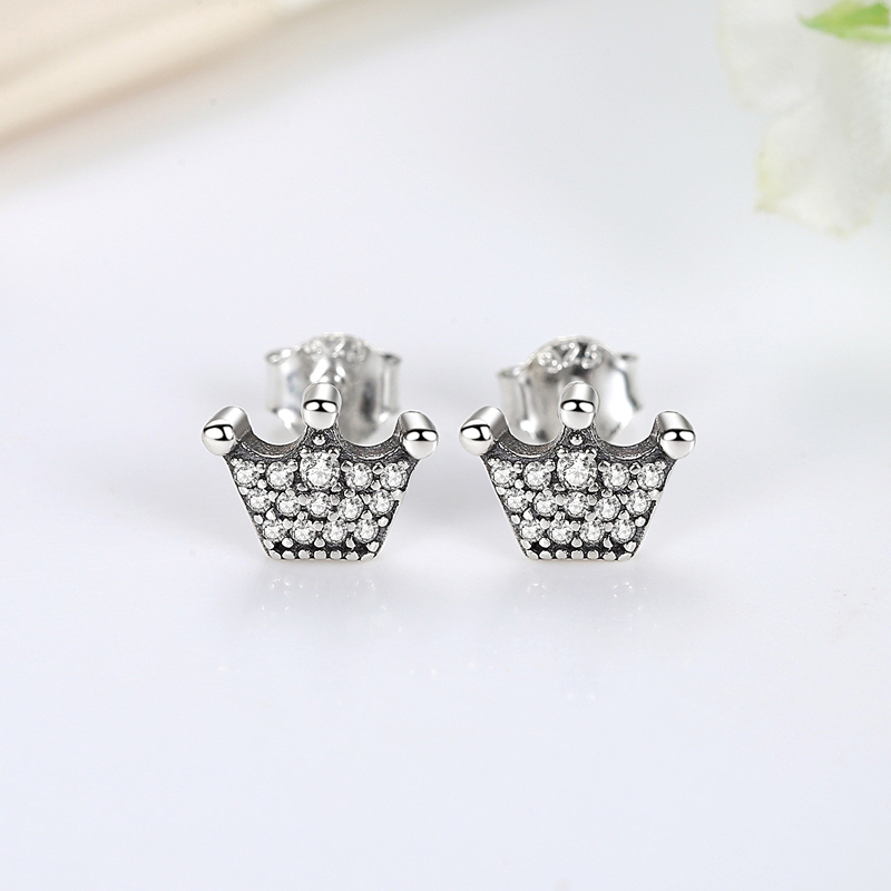Philip Jones Orecchini A Corona Placcati Argento - Gioielli Eleganti In Confezione Regalo