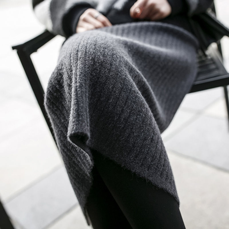 Maternité jupe chaude courte laine tricot jupes de maternité pour les femmes enceintes grande taille jupe de grossesse nouveauté