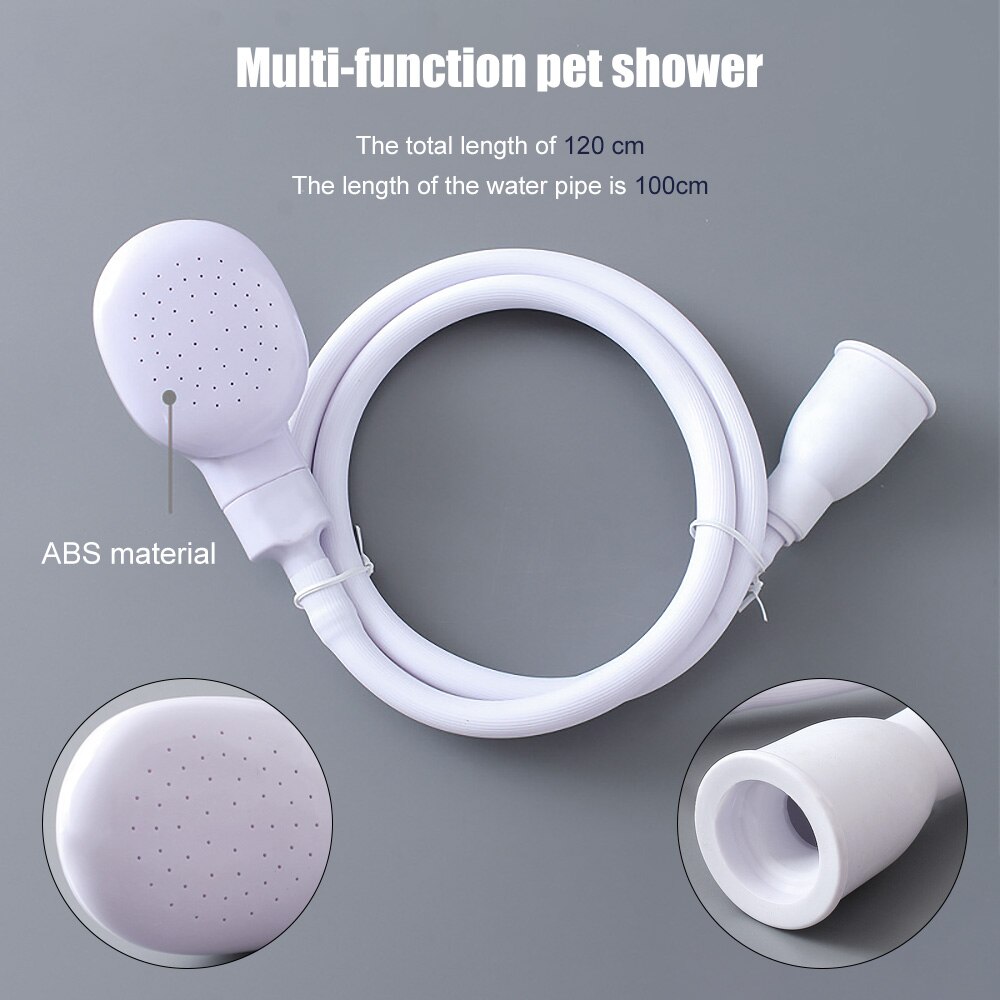 Single Wide Tap Bath Sink Shower Head Spray Hose Push On Mixer Hairdresser Pet Bath Shower Head Spray Bath Shower