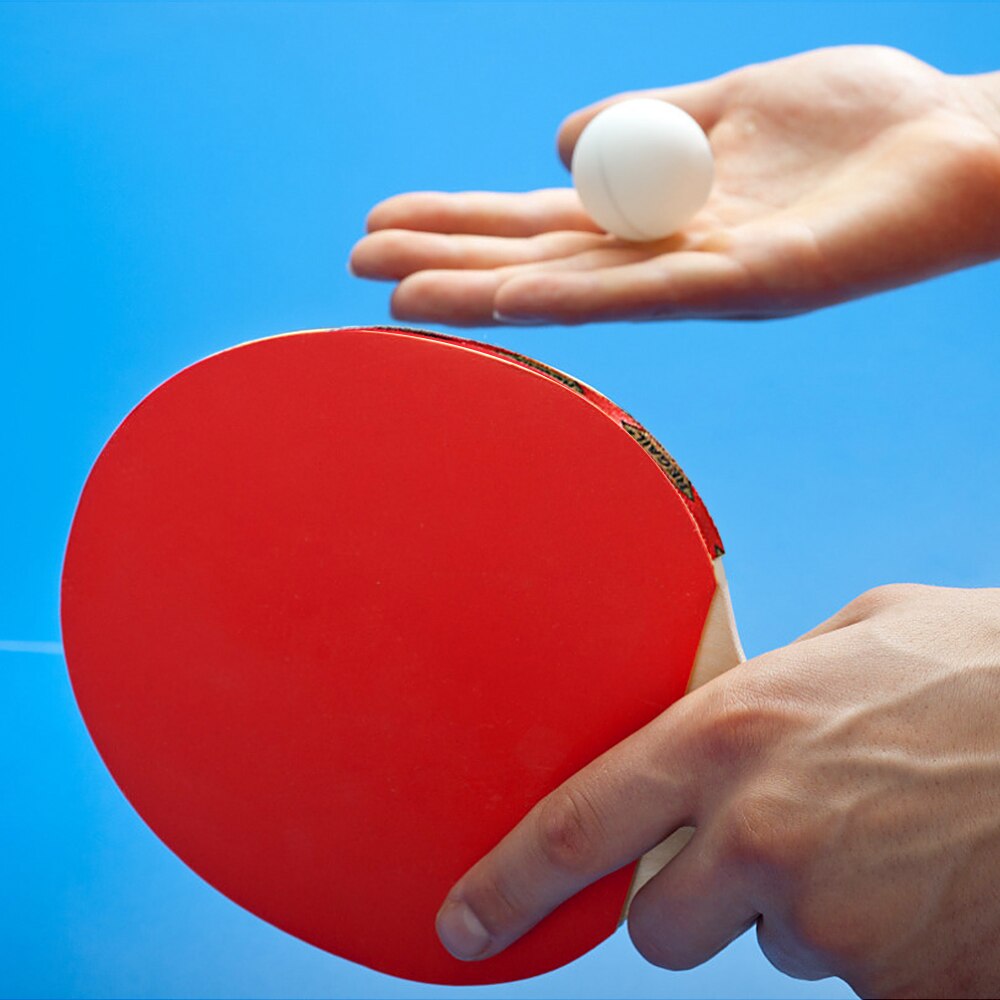 2 stuks pingpongbatjes in zeven lagen, lange steel, pingpongracketset, trainingsaccessoires met tas voor binnen en buiten