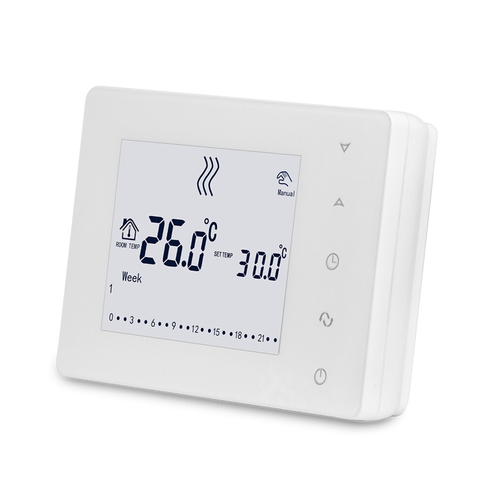 433hz intelligent termostat multifunktionel væghængt kedeltermostat hjemmetemperaturregulator med lcd-berørt skærm