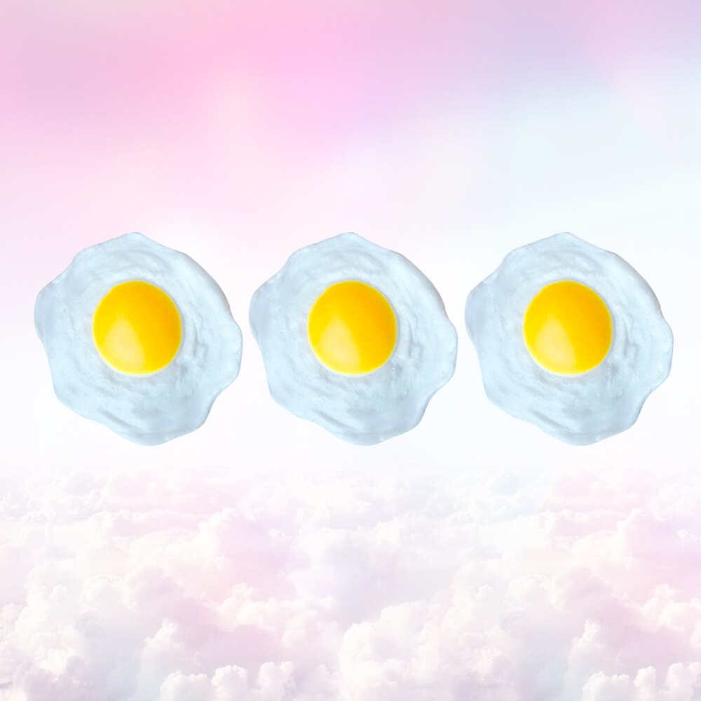 3pcs Decompression Toy Durable Novel Practical Fried Egg Shape Decompression Toy for Adults