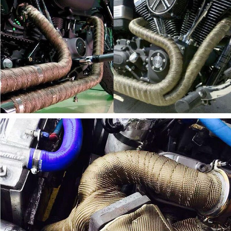 15m Auto Motorfiets Titanium Uitlaat Wrap Tape Hog... Grandado