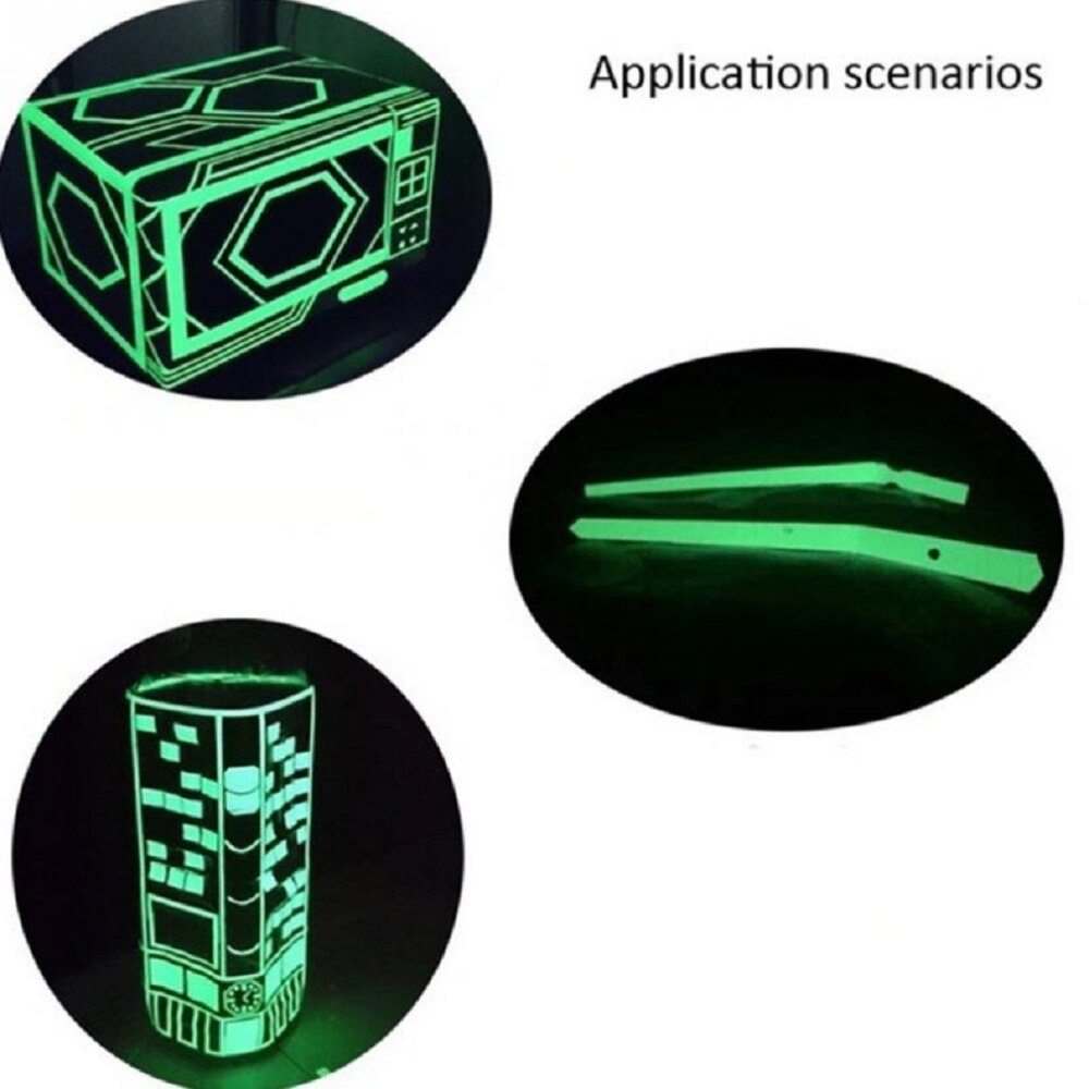 LESHP-Cinta luminosa, cinta autoadhesiva de 3M de largo para visión nocturna, que brilla en la oscuridad, cinta de seguridad para decoración del hogar en escenarios de seguridad