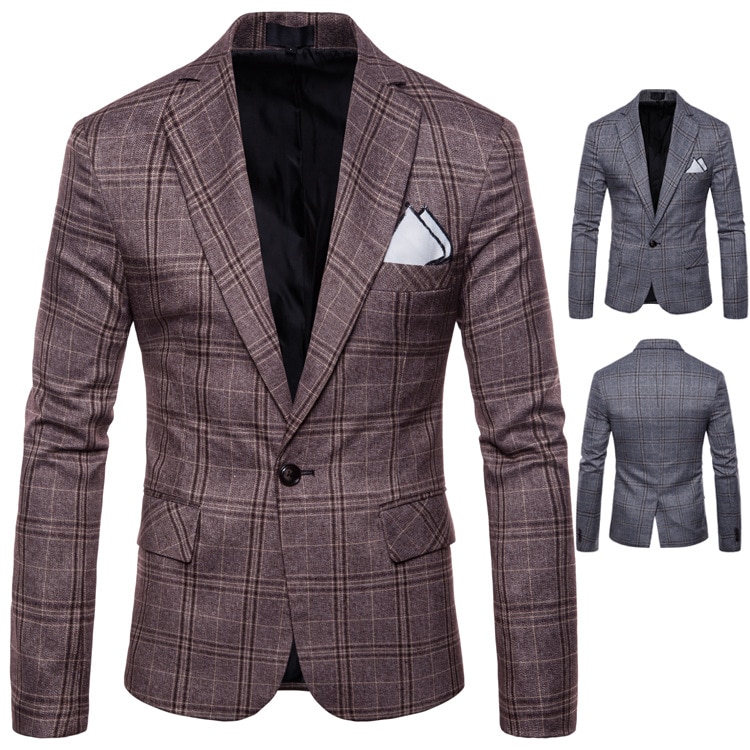 Blazer homme veste Style britannique hommes loisirs affaires costume personnalité mâle vêtements de