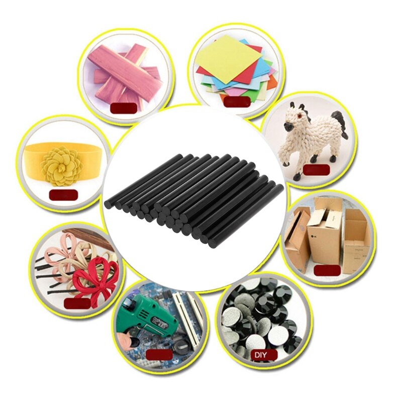 1 sæt smeltelimstift sort højklæbende til gør-det-selv-legetøj reparationsværktøjer