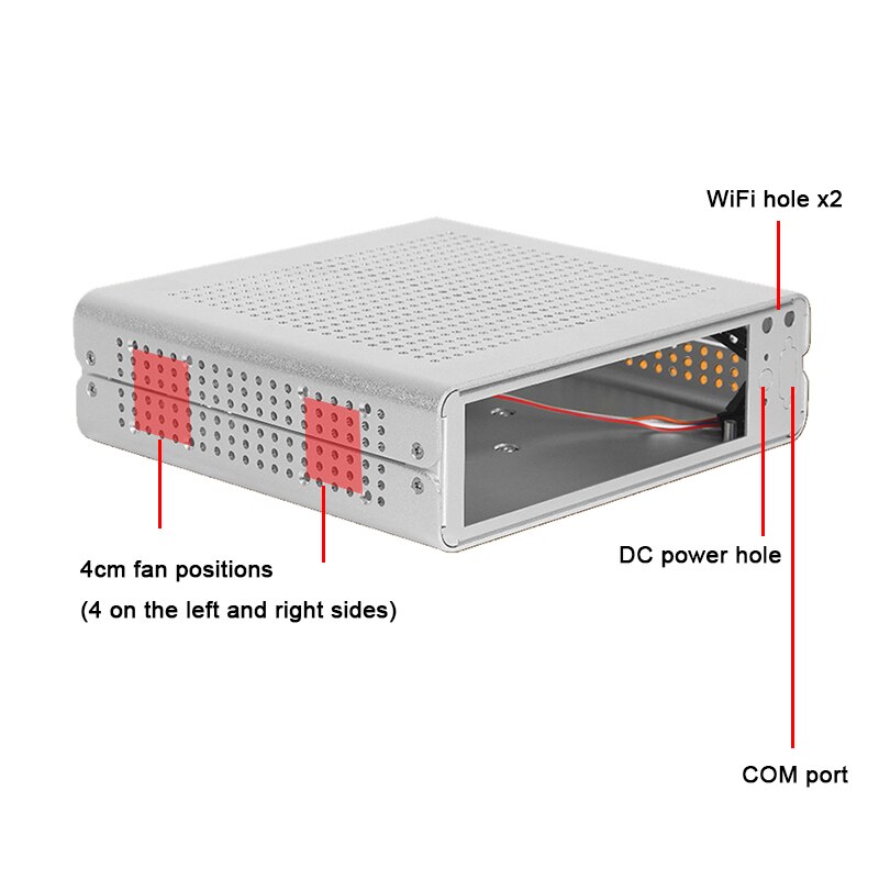 ITX mini case All aluminum desktop mini host computer desktop mini ITX case HTPC small case back-mounted