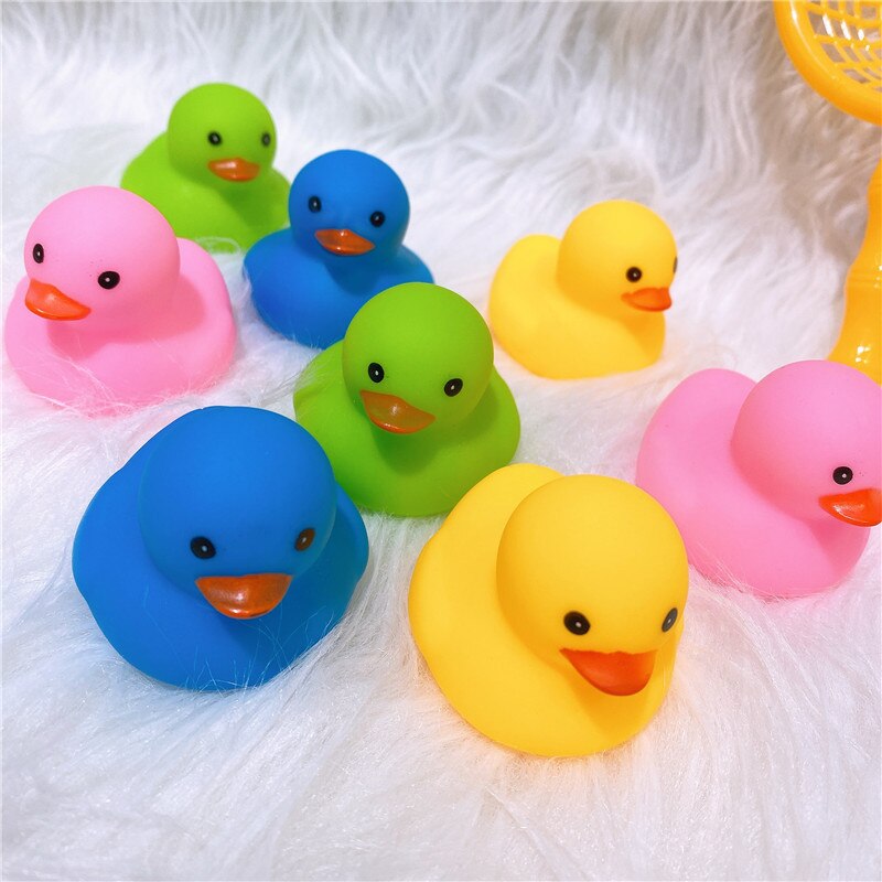 Fabrikanten Bad Water Speelgoed Kinderen Vinyl Geperst Genoemd Klinkende Speelgoed Multi-color Eendje Baggeren