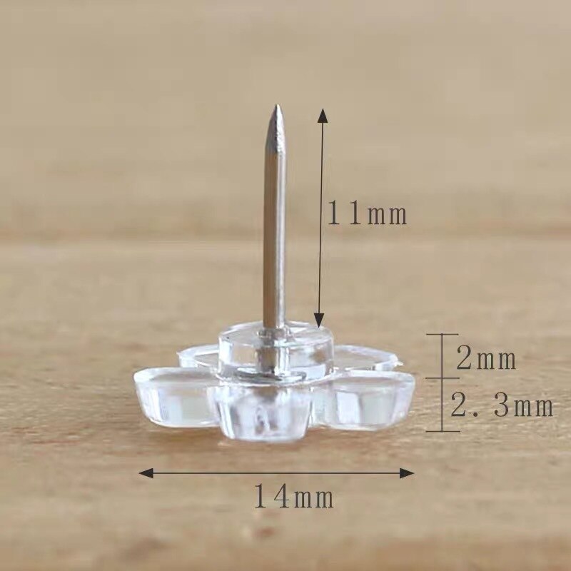 100 Pcs Bloemvorm Decoratieve Leuke Thumb Kopspijkers Miniaturen Pushpins Push Pins Voor Foto Muur, Kaarten, Bulletin Board