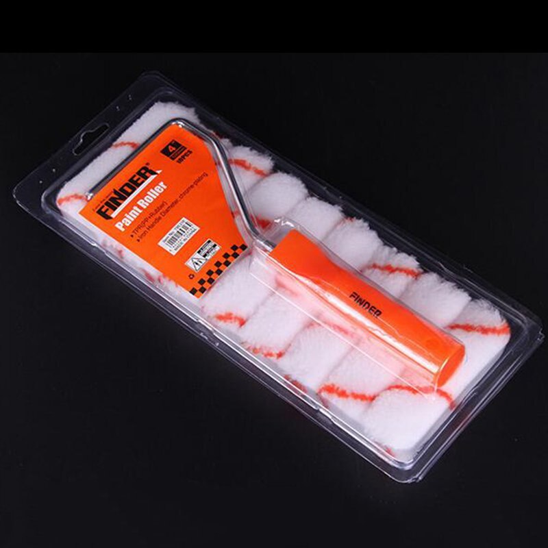 10Pcs/set Roller Brush Household DIY Handle Wall Painting 105MM Simple Installation Renovation Tool Polyester Fiber Roller Brush