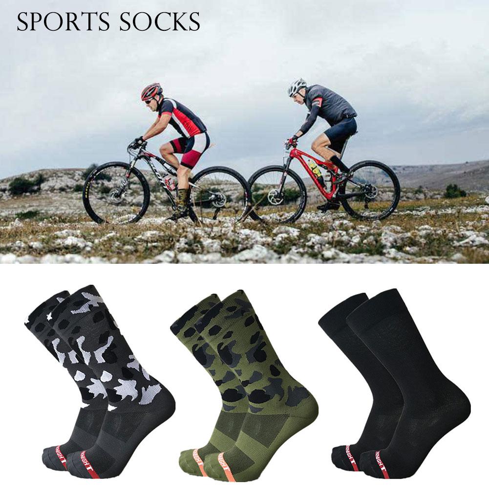 Olive Green Camouflage Outdoor Riding Cycling Sports Socks Unisex Bike Sock
