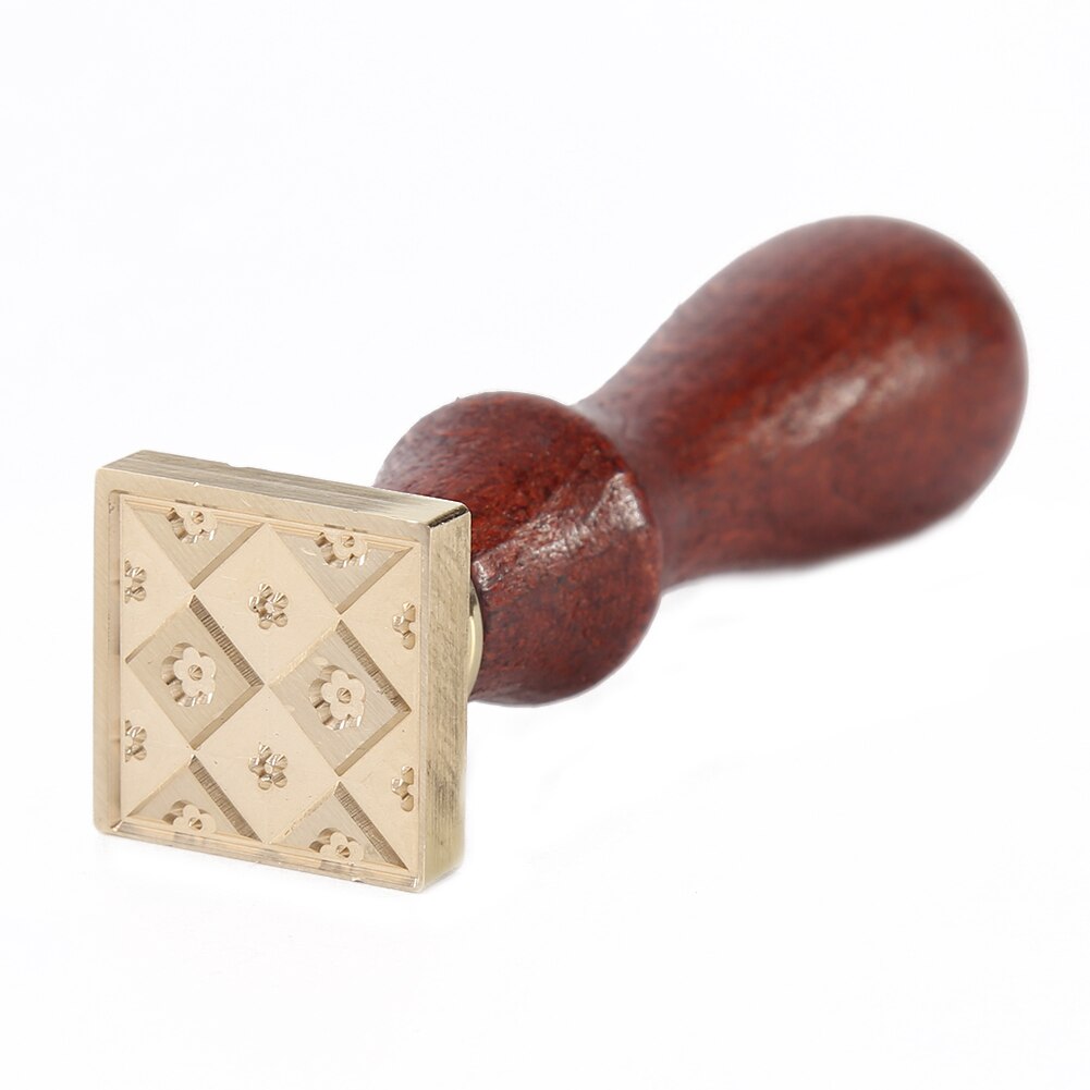 Firkantet vintage gør-det-selv segl stempel håndværk indretning svejsning voks stempel til dagbog fotoalbum konvolut bryllup invitation indretning: Tætningsvoks -zf18
