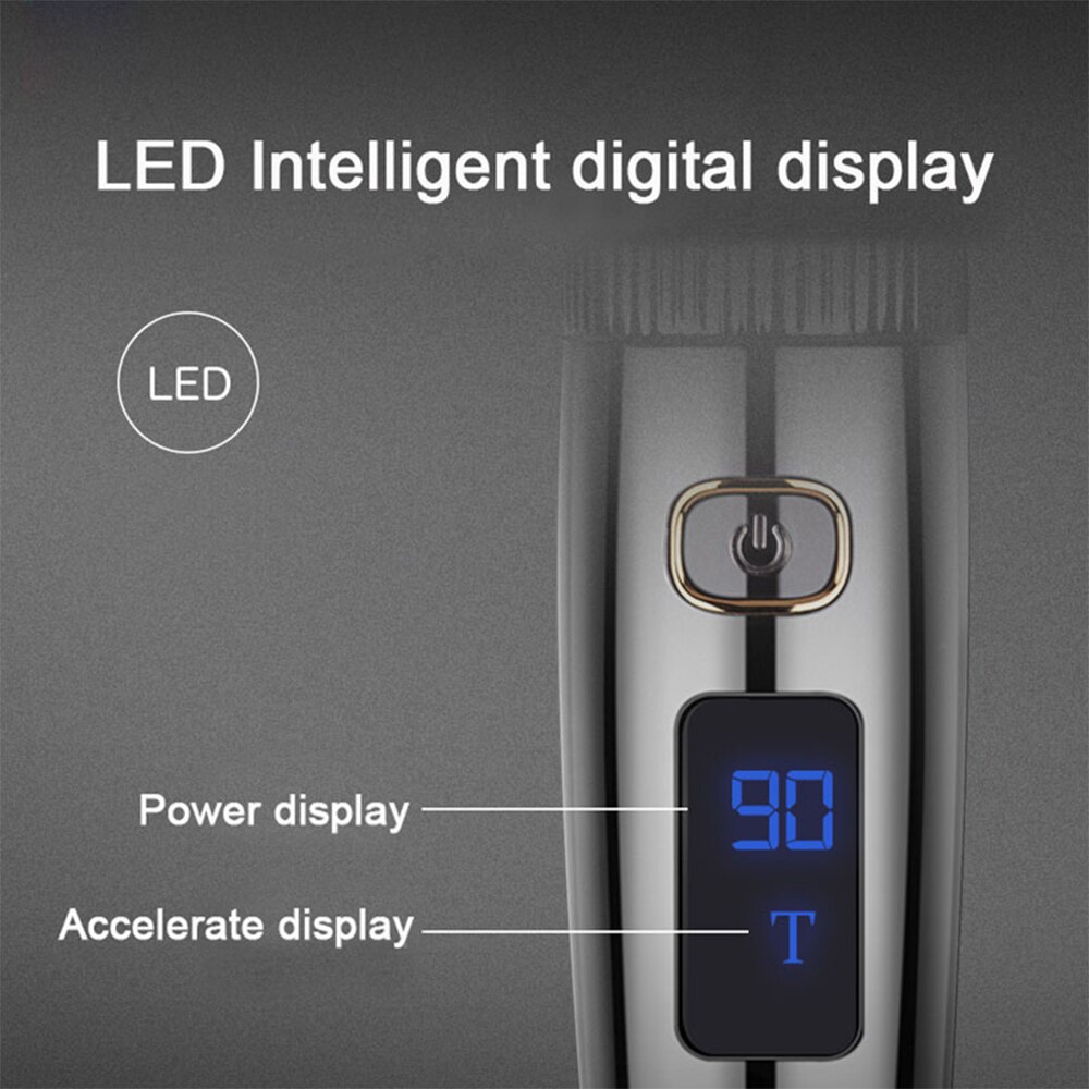 Riwa elektrische tondeuse, draadloos, kappersset, tondeuse voor heren, kapsel met led-display