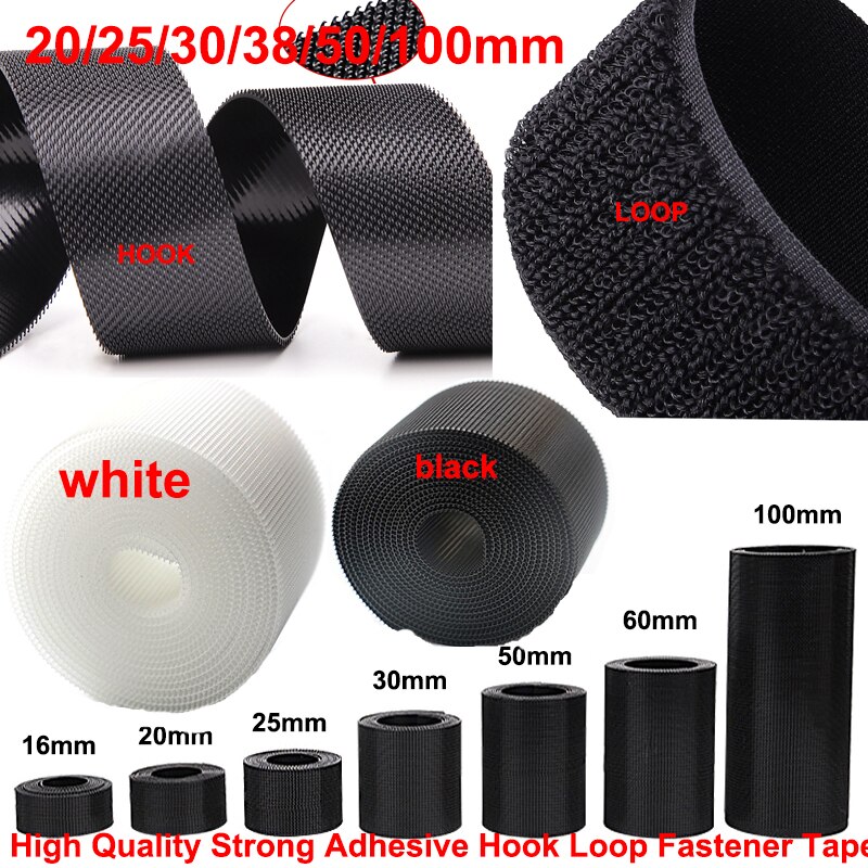 1 Meter/pair Hoge Klittenbandsluitingen Tape Niet-klevende Klittenband Naaien Sluiting Tape Nylon Magic Tape voor Diy 20Mm-100Mm