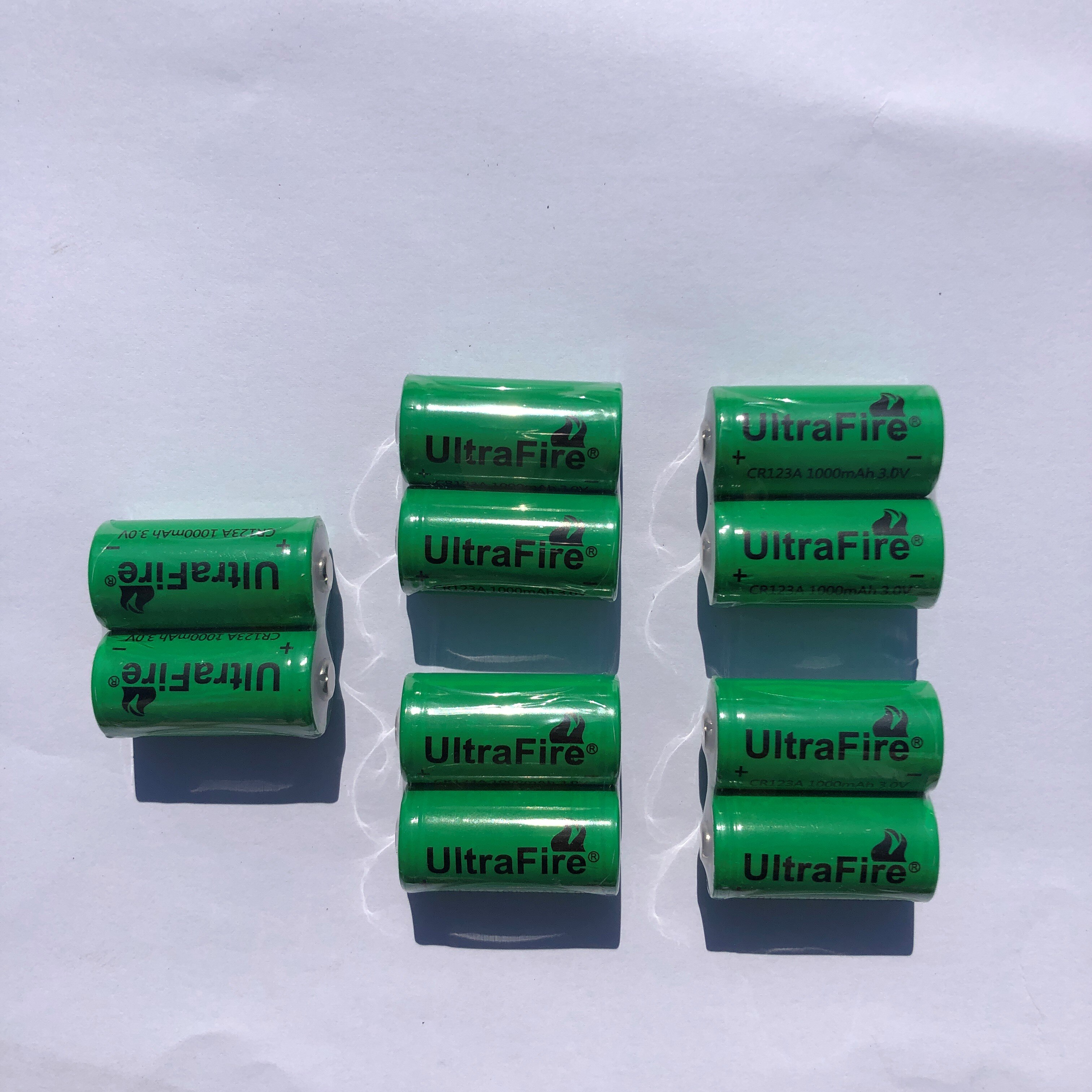2 -10 pcs. 3V CR123A 16340 1000mah rechargeable battery , digital camera, made a special battery: 10PCS battery