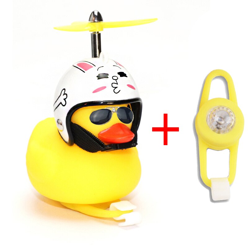Droga Mtb kaczka dzwonek rowerowy rower kaczka guma z kaskiem Ducky z kaskiem kaczka ładny silnik wiatrowy w samochodzie akcesoria rowerowe: rabbit light