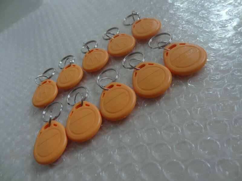 100 stk/parti rfid kort 125 khz smart card rfid tag (gul)