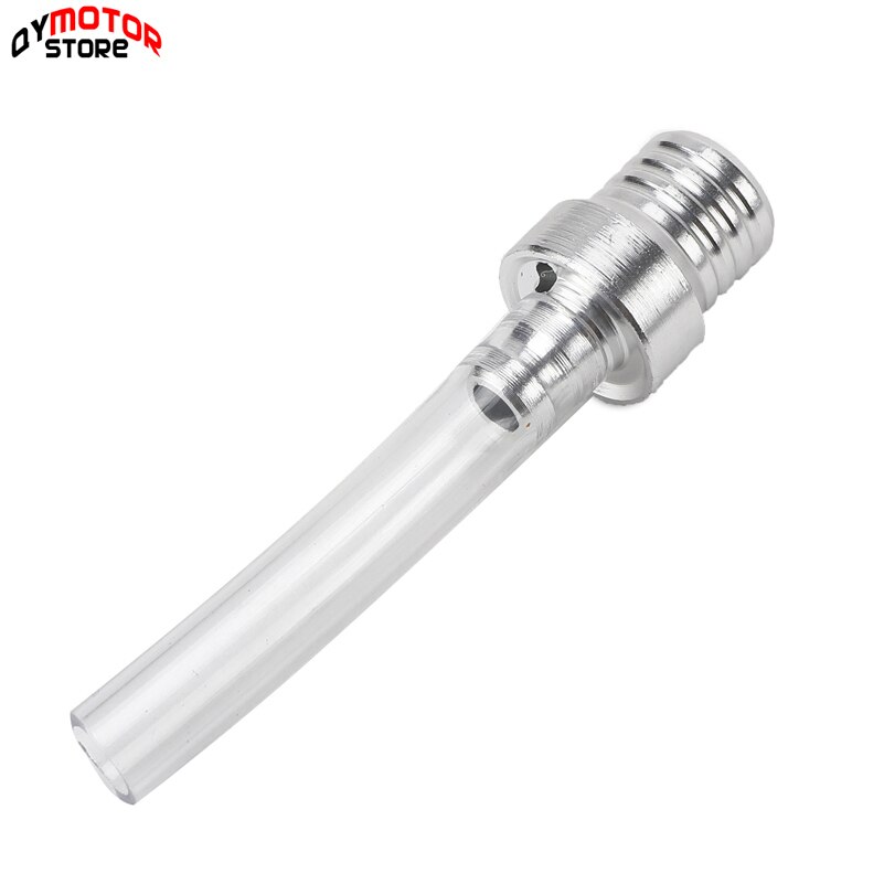 Brand Universal Motorcycle Gas Petrol Fuel Cap 2 Way Valves Vent Breather Hoses Tubes For Motocross ATV Quad Dirt Pit Bike: silver