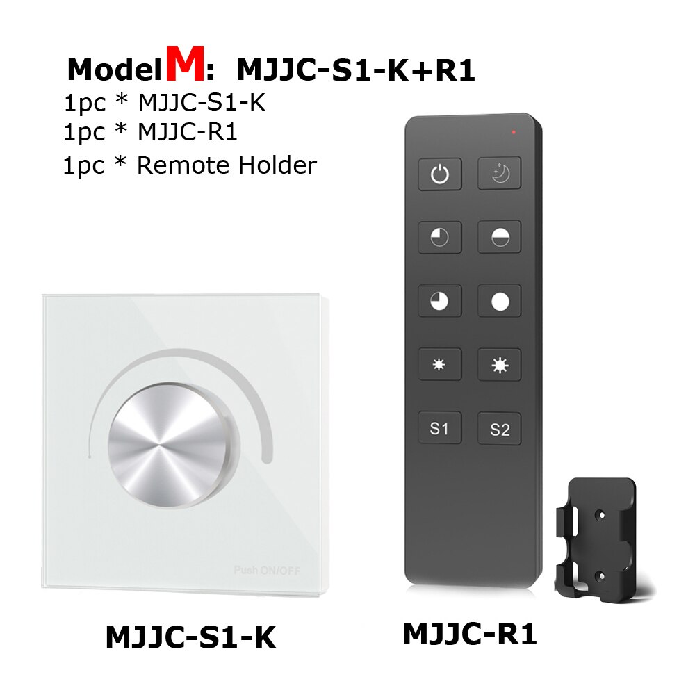 AC Triac Dimmer LED 220V 230V 110V Wireless RF Dimmable Knob Push Switch with 2.4G Remote Controller for LED Bulb Light Lamps