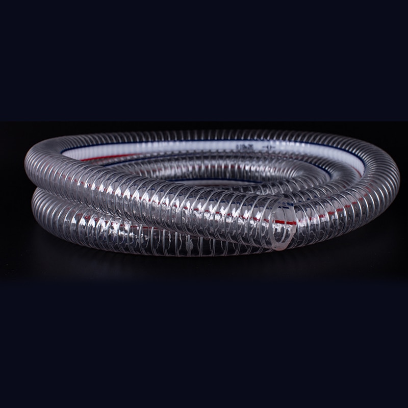 Tubo de silicona transparente para fontanería, manguera trenzada de alambre de acero de 1M, diámetro interior de 10mm