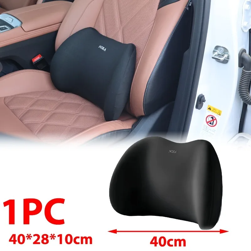 Juego de cojines de asiento de espuma viscoelástica para coche, reposacabezas y soporte de almohada Lumbar para comodidad de conducción, accesorios de cojín para el cuello trasero del coche: YELLOW