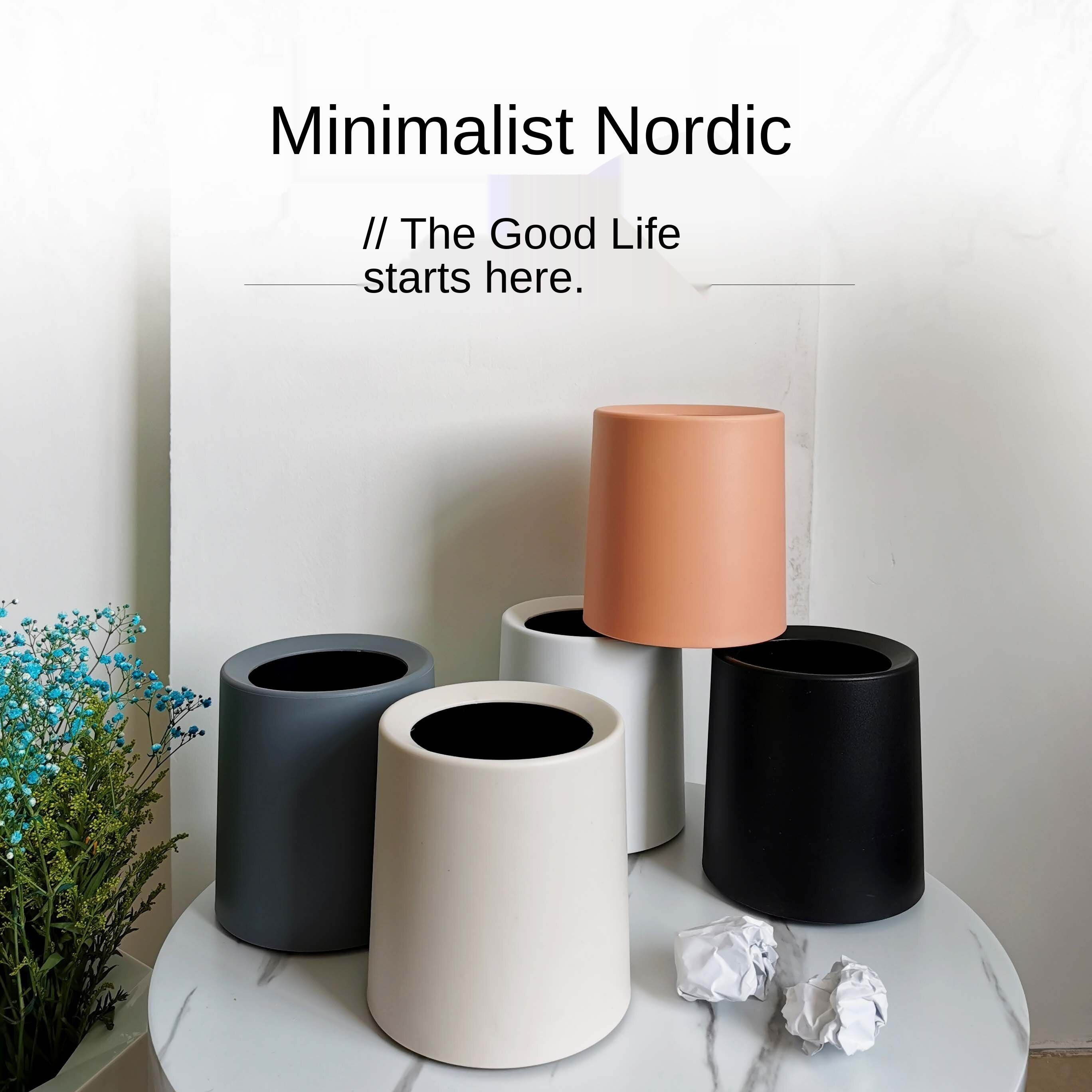 Simple Trash Can, Household Daily Necessities, Desktop Table, Cute Mini Uncovered Paper Basket, Bedroom Decoration