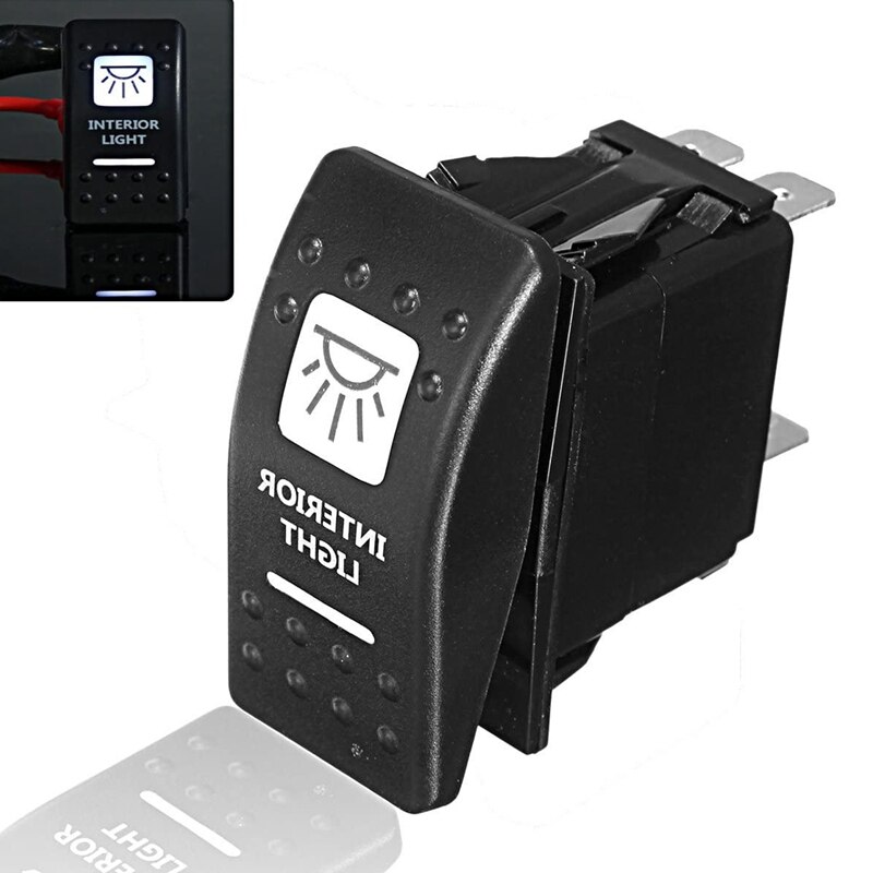 1PCS Interior Light Rocker Switch White For UTV ATV Off-Road Can-Am Maverick X3