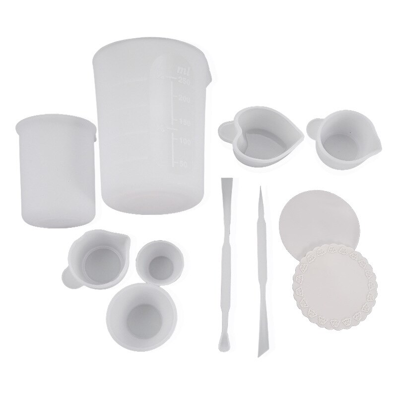 Silicone Measuring Cups 100ml Graduated Epoxy Split Cup For Casting UV Resin Mold DIY Jewelry Making tool Art Kitchen Lab