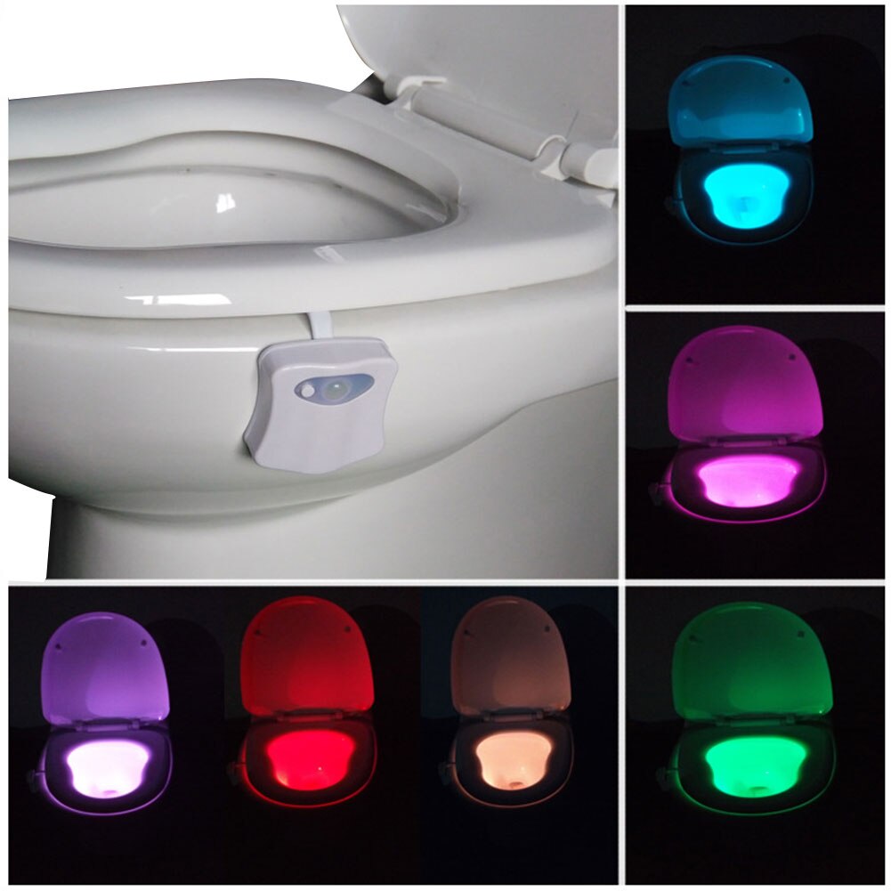 8 farben Wc Sitz Bewegung Aktiviert LED Licht Sensor Automatische LED Licht Empfindliche Wc Nacht Licht Schlecht Zubehör: Ursprünglich Titel